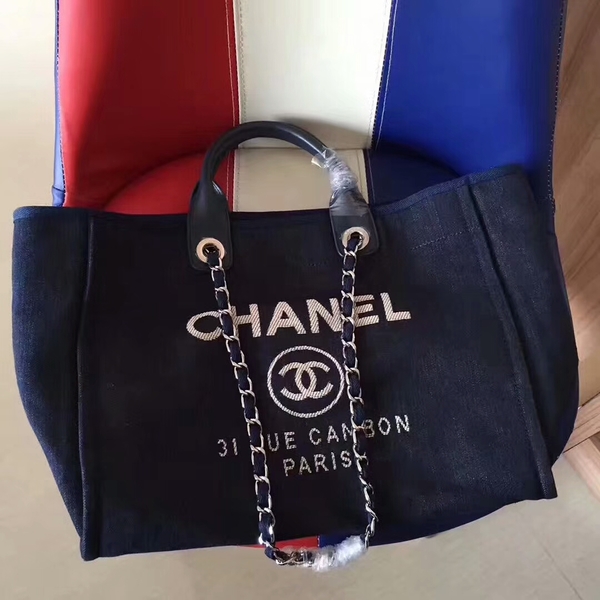 Chanel Deauville Tote Bag Original Canvas Leather A68047-7 Chanel Deauville Tote Bag Original Canvas Leather A68047-7