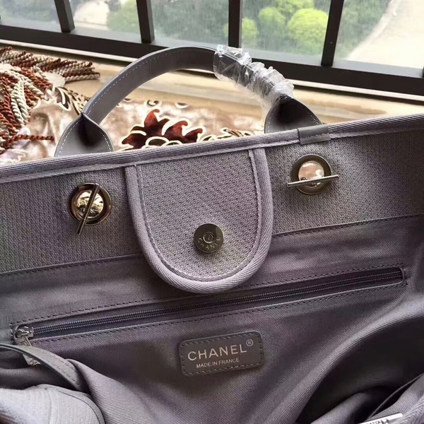 Chanel Deauville Tote Bag Original Canvas Leather A68047-11 Chanel Deauville Tote Bag Original Canvas Leather A68047-11