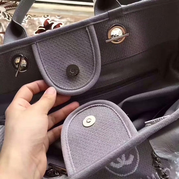 Chanel Deauville Tote Bag Original Canvas Leather A68047-11 Chanel Deauville Tote Bag Original Canvas Leather A68047-11