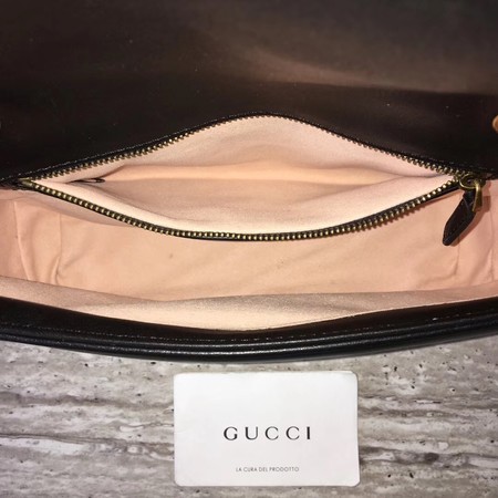Gucci GG Marmont Matelasse Leather Shoulder Bag 443497 Black Gucci GG Marmont Matelasse Leather Shoulder Bag 443497 Black