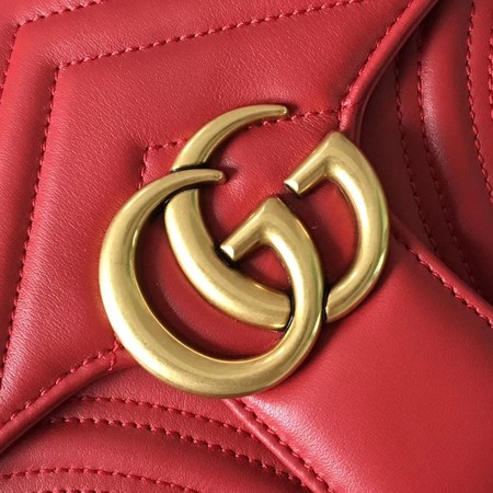 Gucci GG Marmont Matelasse Shoulder Bag 443497 Red Gucci GG Marmont Matelasse Shoulder Bag 443497 Red