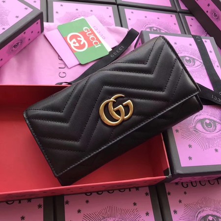 Gucci GG Marmont Continental Wallet 443436 Black Gucci GG Marmont Continental Wallet 443436 Black