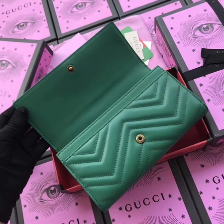 Gucci GG Marmont Continental Wallet 443436 Green Gucci GG Marmont Continental Wallet 443436 Green