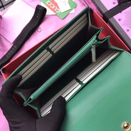 Gucci GG Marmont Continental Wallet 443436 Green Gucci GG Marmont Continental Wallet 443436 Green
