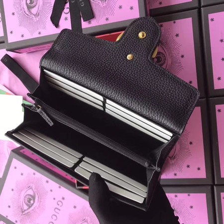 Gucci GG Marmont Matelasse Leather Wallet 400586 Black Gucci GG Marmont Matelasse Leather Wallet 400586 Black