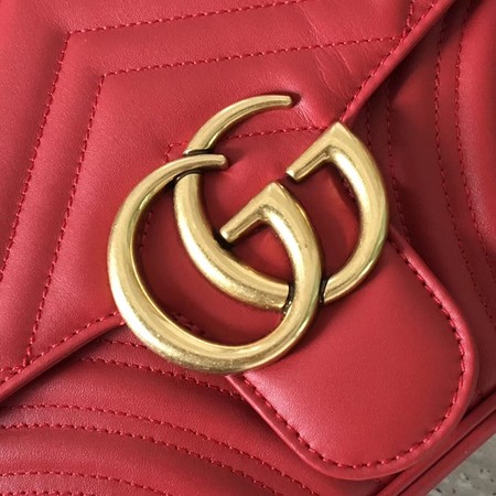 Gucci GG Marmont Matelasse Shoulder Bag 443496 Red Gucci GG Marmont Matelasse Shoulder Bag 443496 Red