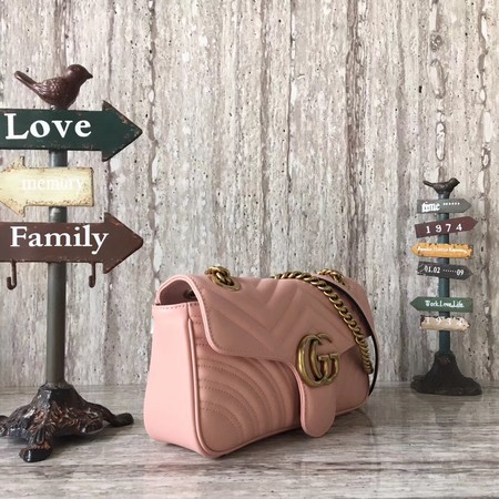 Gucci Now GG Marmont Matelasse Shoulder Bag 443496 Pink Gucci Now GG Marmont Matelasse Shoulder Bag 443496 Pink