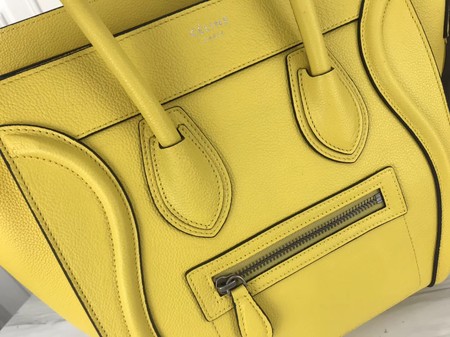 Celine Luggage Micro Tote Bag Original Leather CLY33081M Lemon Celine Luggage Micro Tote Bag Original Leather CLY33081M Lemon
