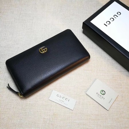 Gucci Leather Zip Around Wallet 456117 Black Gucci Leather Zip Around Wallet 456117 Black