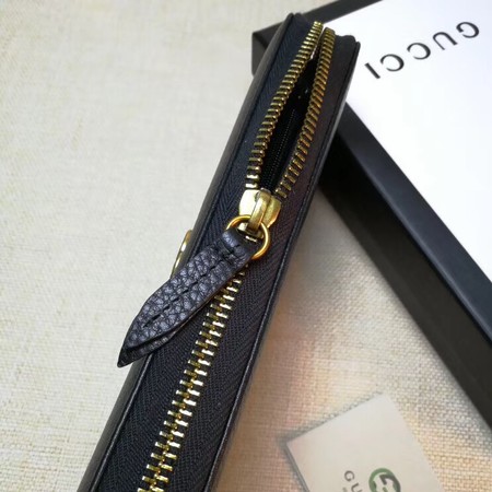 Gucci Leather Zip Around Wallet 456117 Black Gucci Leather Zip Around Wallet 456117 Black