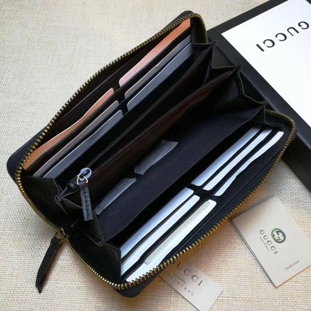 Gucci Leather Zip Around Wallet 456117 Black Gucci Leather Zip Around Wallet 456117 Black