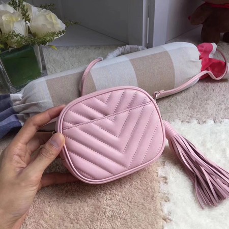 Yves Saint Laurent Monogram Leather Bag Y5804 Pink