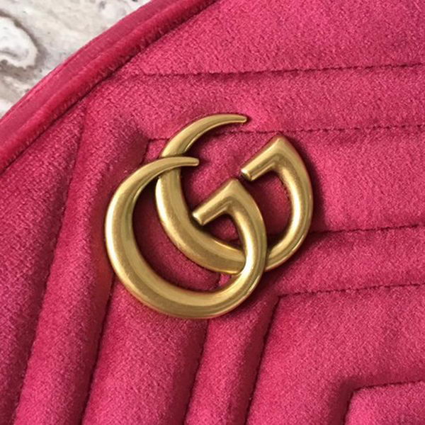 Gucci GG Marmont Velvet Belt Bag 476434 Rose Gucci GG Marmont Velvet Belt Bag 476434 Rose