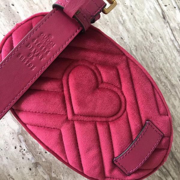 Gucci GG Marmont Velvet Belt Bag 476434 Rose Gucci GG Marmont Velvet Belt Bag 476434 Rose