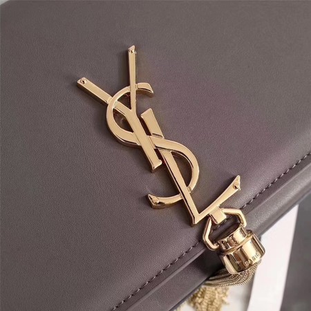 Yves Saint Laurent Leather Cross-body Shoulder Bag Y311227 Grey Yves Saint Laurent Leather Cross-body Shoulder Bag Y311227 Grey