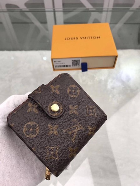 Louis Vuitton M61667 Monogram Canvas Zipped Compact Wallet Louis Vuitton M61667 Monogram Canvas Zipped Compact Wallet