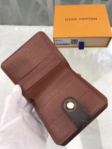 Louis Vuitton M61667 Monogram Canvas Zipped Compact Wallet Louis Vuitton M61667 Monogram Canvas Zipped Compact Wallet