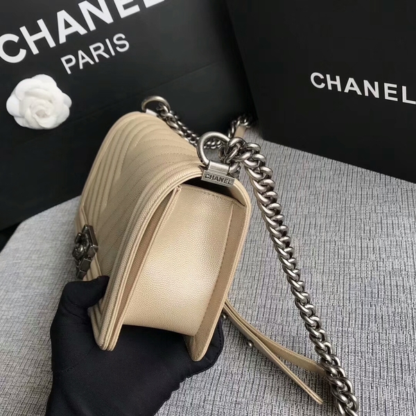 Boy Chanel Original Chevron Leather 67086 Camel Boy Chanel Original Chevron Leather 67086 Camel