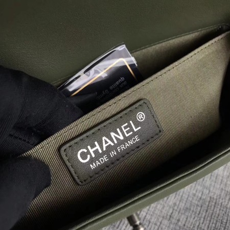 Boy Chanel Flap Bag Original Chevron Leather A67086V Green Boy Chanel Flap Bag Original Chevron Leather A67086V Green