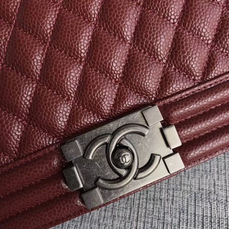 Boy Chanel Flap Shoulder Bag Wine Original Cannage Pattern A67087 Silver Boy Chanel Flap Shoulder Bag Wine Original Cannage Pattern A67087 Silver