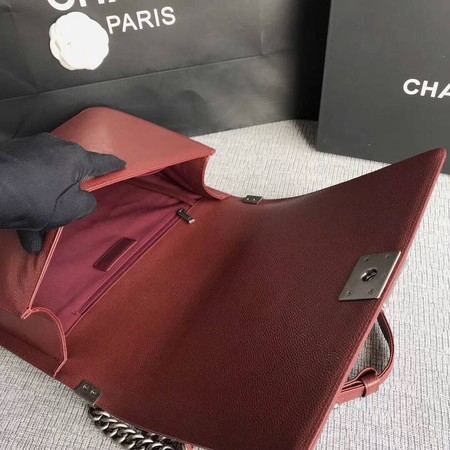 Boy Chanel Flap Shoulder Bag Wine Original Cannage Pattern A67087 Silver Boy Chanel Flap Shoulder Bag Wine Original Cannage Pattern A67087 Silver