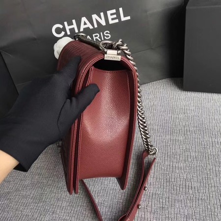 Boy Chanel Flap Shoulder Bag Wine Original Cannage Pattern A67087 Silver Boy Chanel Flap Shoulder Bag Wine Original Cannage Pattern A67087 Silver