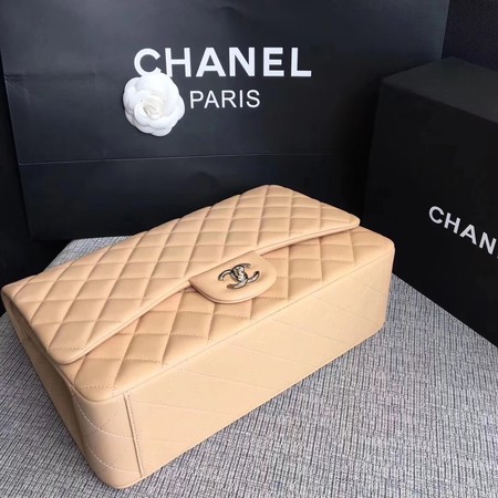 Chanel Maxi Quilted Classic Flap Bag Apricot Sheepskin Leather A58601 Silver Chanel Maxi Quilted Classic Flap Bag Apricot Sheepskin Leather A58601 Silver