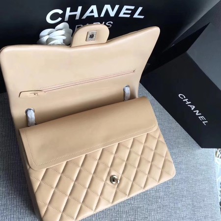 Chanel Maxi Quilted Classic Flap Bag Apricot Sheepskin Leather A58601 Silver Chanel Maxi Quilted Classic Flap Bag Apricot Sheepskin Leather A58601 Silver