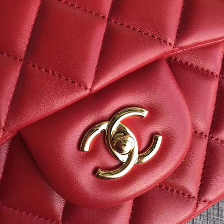 Chanel Maxi Quilted Classic Flap Bag Red Sheepskin Leather A58601 Gold Chanel Maxi Quilted Classic Flap Bag Red Sheepskin Leather A58601 Gold