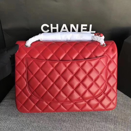 Chanel Maxi Quilted Classic Flap Bag Red Sheepskin Leather A58601 Silver Chanel Maxi Quilted Classic Flap Bag Red Sheepskin Leather A58601 Silver
