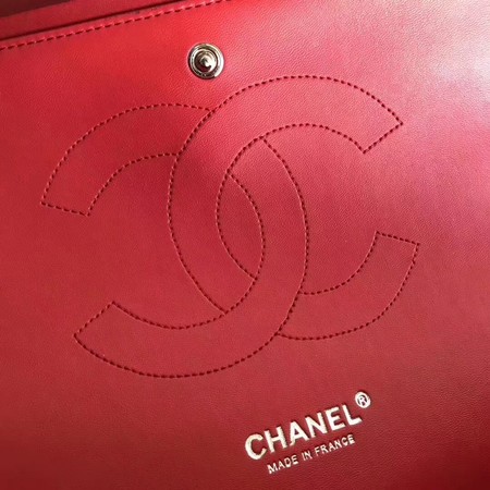 Chanel Maxi Quilted Classic Flap Bag Red Sheepskin Leather A58601 Silver Chanel Maxi Quilted Classic Flap Bag Red Sheepskin Leather A58601 Silver
