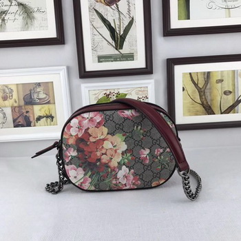Gucci Blooms GG Supreme mini Chain Bag ‎409535 Red