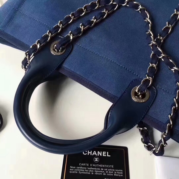 Chanel Medium Original Canvas Leather Tote Shopping Bag 66941B Chanel Medium Original Canvas Leather Tote Shopping Bag 66941B