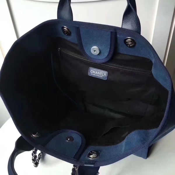 Chanel Medium Original Canvas Leather Tote Shopping Bag 66941B Chanel Medium Original Canvas Leather Tote Shopping Bag 66941B