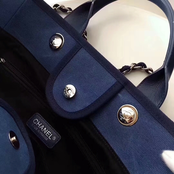 Chanel Medium Original Canvas Leather Tote Shopping Bag 66941B Chanel Medium Original Canvas Leather Tote Shopping Bag 66941B