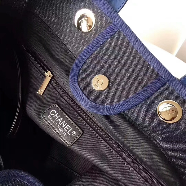 Chanel Medium Original Canvas Leather Tote Shopping Bag 66941F Chanel Medium Original Canvas Leather Tote Shopping Bag 66941F