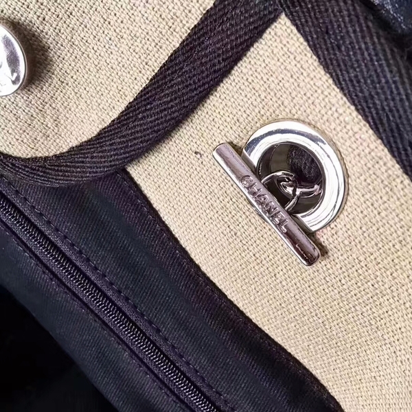 Chanel Medium Original Canvas Leather Tote Shopping Bag 66941I Chanel Medium Original Canvas Leather Tote Shopping Bag 66941I