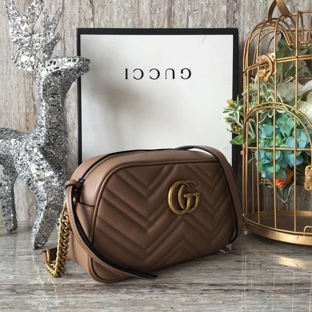 Gucci GG Marmont Small Matelasse Shoulder Bag 447632 Apricot Gucci GG Marmont Small Matelasse Shoulder Bag 447632 Apricot