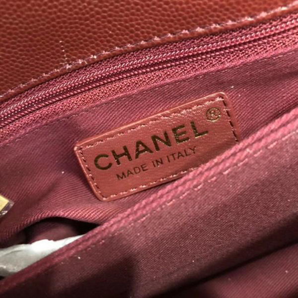Chanel Classic Top Handle Bag Wine Cannage Pattern A92290 Gold Chanel Classic Top Handle Bag Wine Cannage Pattern A92290 Gold