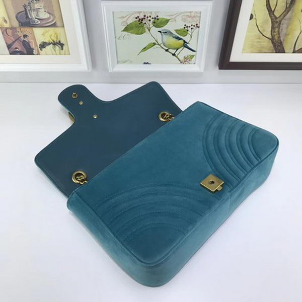 Gucci GG Marmont Embroidered Velvet Bag 443496 SkyBlue Gucci GG Marmont Embroidered Velvet Bag 443496 SkyBlue