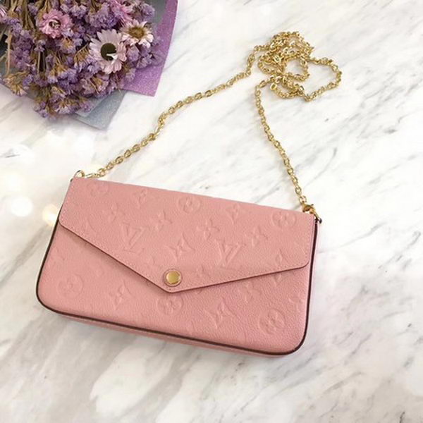 Louis Vuitton Monogram Empreinte POCHETTE FeLICIE M64064 Pink Louis Vuitton Monogram Empreinte POCHETTE FeLICIE M64064 Pink