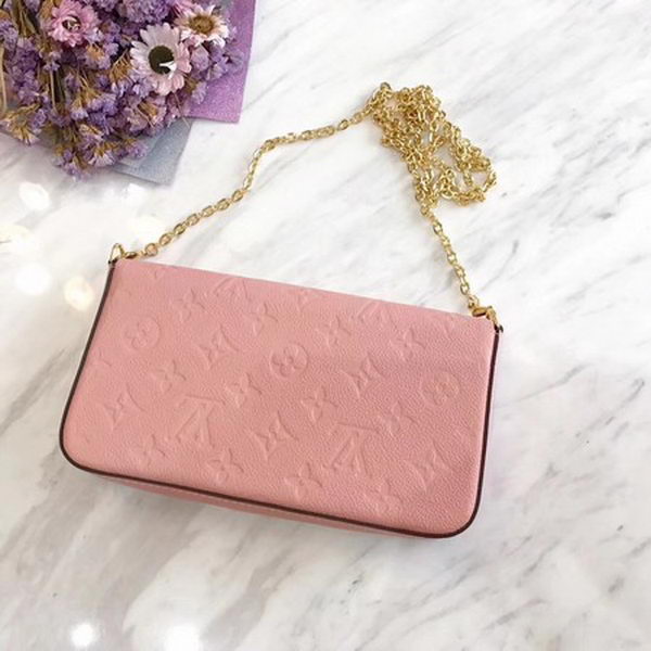 Louis Vuitton Monogram Empreinte POCHETTE FeLICIE M64064 Pink Louis Vuitton Monogram Empreinte POCHETTE FeLICIE M64064 Pink