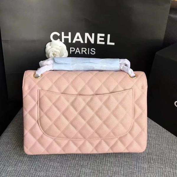 Chanel Flap Shoulder Bags Pink Original Calfskin Leather CF1113 Gold Chanel Flap Shoulder Bags Pink Original Calfskin Leather CF1113 Gold