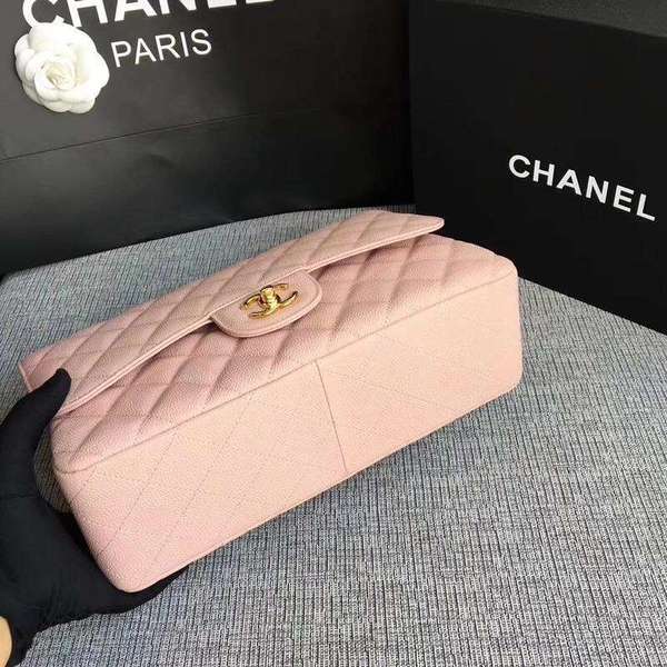 Chanel Flap Shoulder Bags Pink Original Calfskin Leather CF1113 Gold Chanel Flap Shoulder Bags Pink Original Calfskin Leather CF1113 Gold
