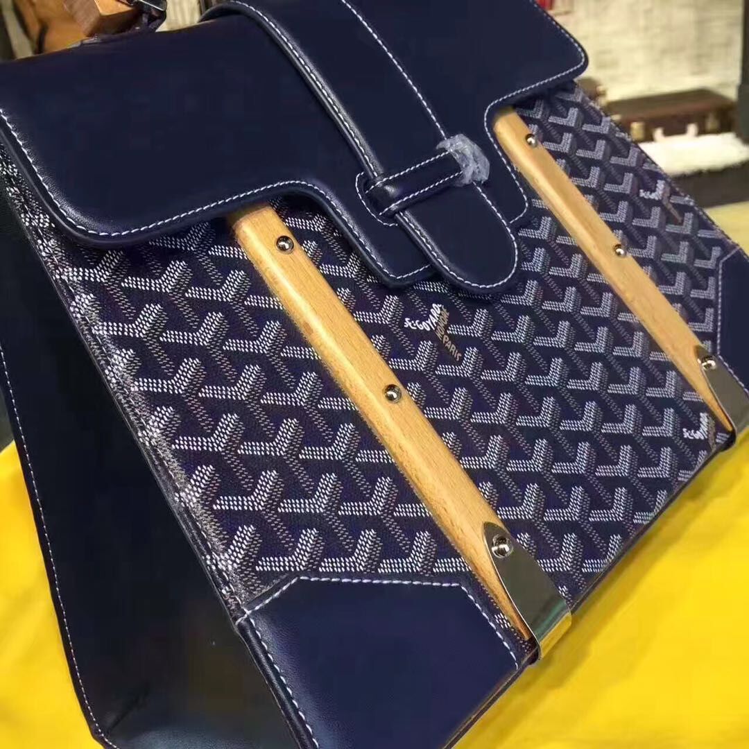 Goyard Y Doodling Calfskin Leather Tote Bag 9956 blue Goyard Y Doodling Calfskin Leather Tote Bag 9956 blue