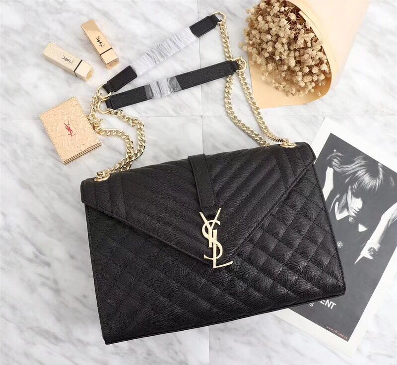 Yves Saint Laurent Cross-body Caviar leather Shoulder Bag 487256 black Yves Saint Laurent Cross-body Caviar leather Shoulder Bag 487256 black