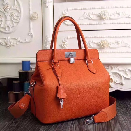Hermes Toolbox Bag Original Togo Leather H3259 Orange