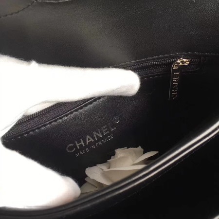 Chanel Original Sheepskin Leather Tote Bag V92236 black silver Buckle