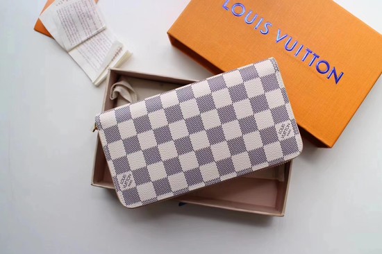 Louis Vuitton Damier Azur Zippy Wallet 63503 pink