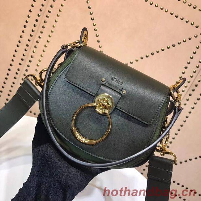 CHLOE Tess Small leather shoulder bag 3E153 Blackish green CHLOE Tess Small leather shoulder bag 3E153 Blackish green
